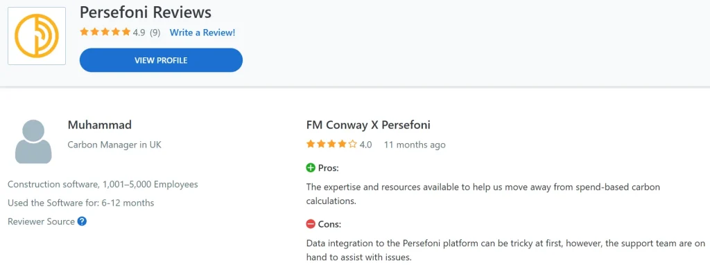 Persefoni Capterra Review