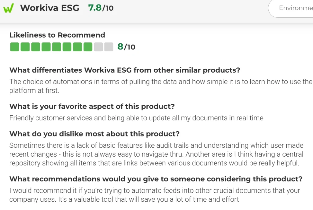 Workiva esg review
