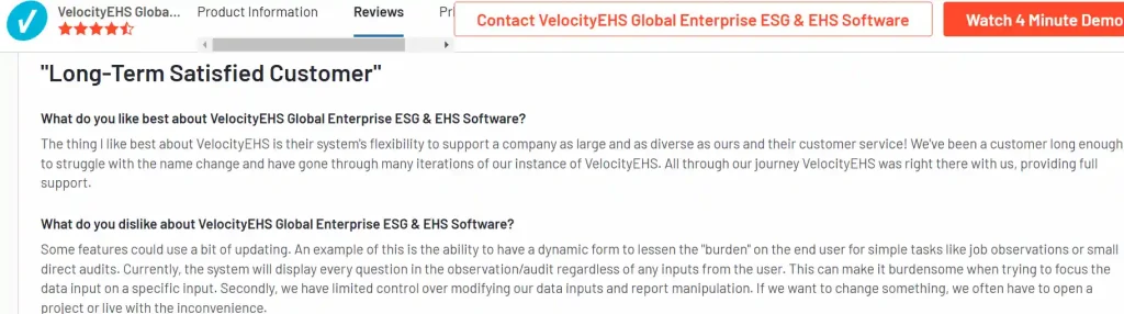 Velocity EHS G2 review